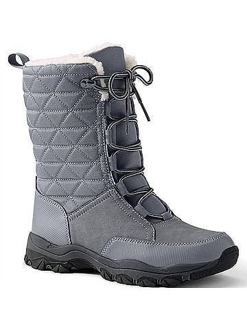 Lands' End Women's Squall Winter Boots in Thermolite Gray (view 1)