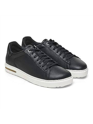 Birkenstock Women's Bend Low Natural Leather Sneakers in Black (view 2)