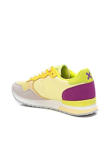 XTI Women's Lace Up Trainer Sneakers in Yellow (view 2)