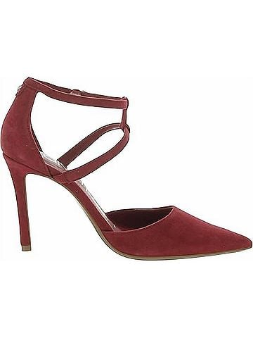 Calvin Klein Women's Dentel Luxe Ankle Strap Pumps in Dark Red (view 1)