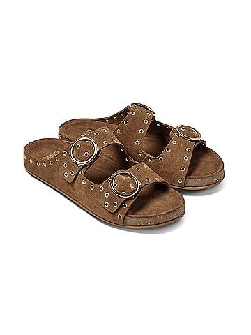 Beek.. Women's Cedar Suede Slide in Chestnut (view 2)