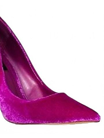 Aqua Women's Britv Pointed Toe High Heel Pumps in Velvet Pink (view 2)