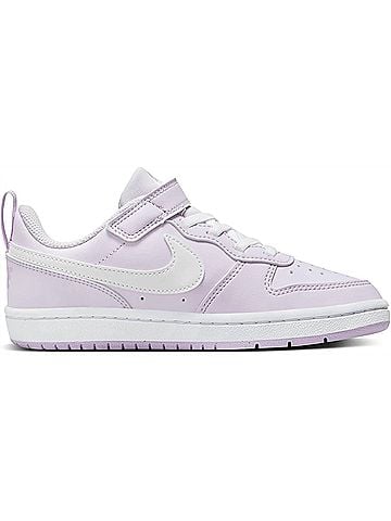 Nike Kid's Court Borough Low Recraft Shoes in Barely Grape/White/Lilac Bloom (view 1)