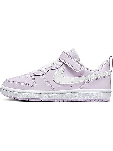 Nike Kid's Court Borough Low Recraft Shoes in Barely Grape/White/Lilac Bloom (view 2)