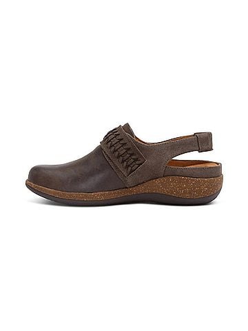 Aetrex Women's Leni Clogs in Iron (view 2)