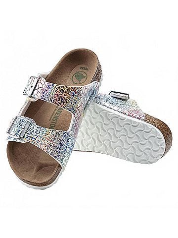 Birkenstock Kid's Arizona Flat Sandals in Holo (view 2)