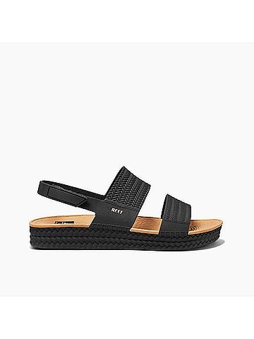 Reef Women's Water Vista Sandals in Black/Tan (view 1)