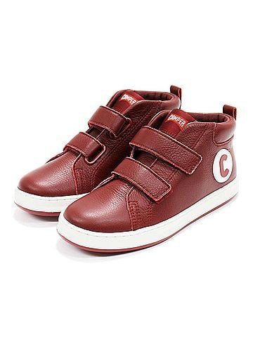 Camper Kid's Runner Four High-Top Sneakers in Burgundy (view 2)
