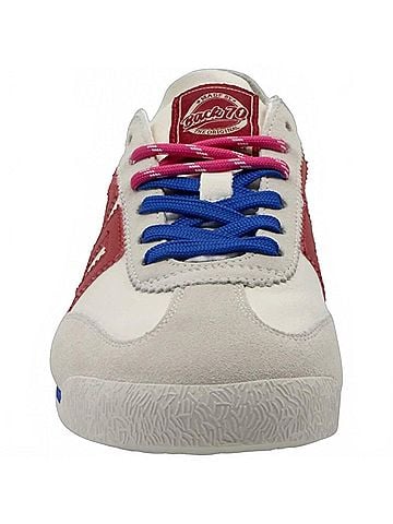Back 70 Women's Leon Leather Sneakers in White/Red (view 2)