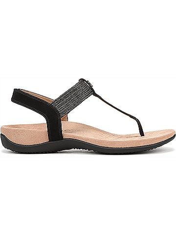 Vionic Women's Brea Ankle Strap Sandals in Black (view 1)