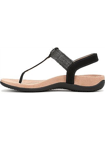 Vionic Women's Brea Ankle Strap Sandals in Black (view 2)