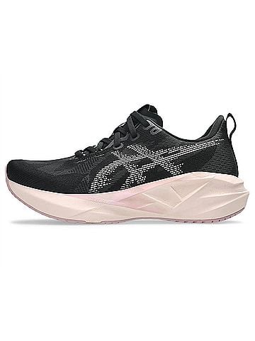Asics Women's Novablast 5 Running Shoes in Black/Pearl Pink (view 2)