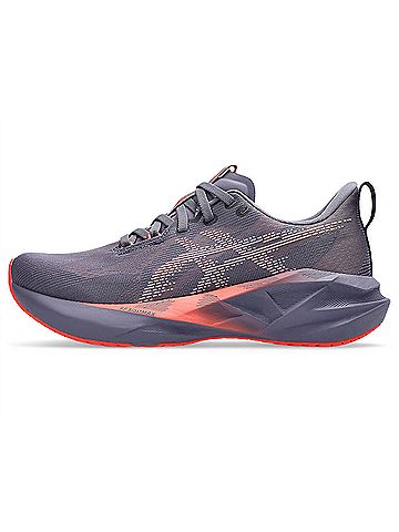 Asics Women's Novablast 5 Running Shoes in Greyish Purple/Coral Reef (view 2)