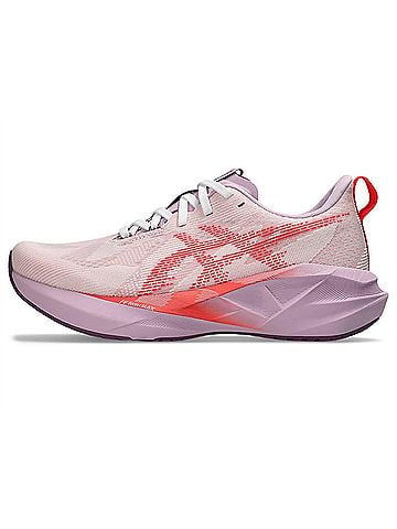 Asics Women's Novablast 5 Running Shoes in White/Coral Reef (view 2)