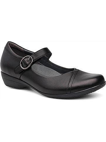 Dansko Women's Fawna Shoe in Black Milled Nappa (view 1)