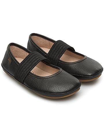 Camper Girls' Right Ballerina Flats in Sella Negro (view 2)