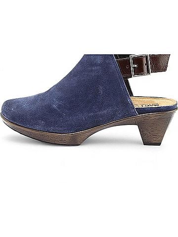 Naot Women's Upgrade Clog in Midnight Blue/Walnut (view 2)