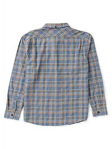 Vissla Central Coast Eco Long Sleeve Flannel Top in Blue Haze (view 2)