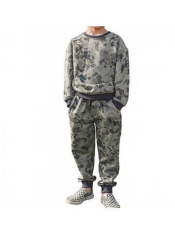Feather 4 Arrow Ryder Camo Sweatshirt in Oil Green (view 1)
