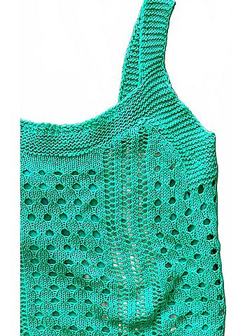 Vintage Havana Girl's Kid Knit Tank Top in Green (view 2)