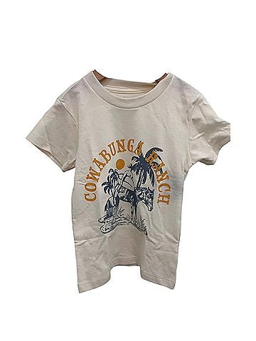 Tiny Whales Kid's Cowabunga Tee in Cream (view 1)