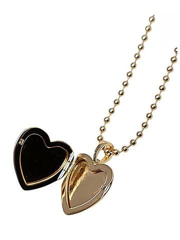 Boys Lie Angel Rhodium Locket in Gold (view 1)