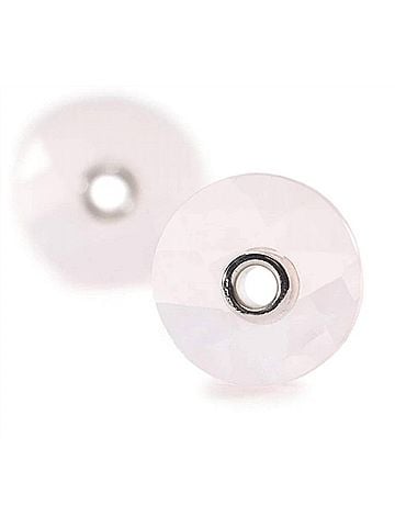 Trollbeads Women's Rose Quartz Round Earring Bead Charm in White (view 2)