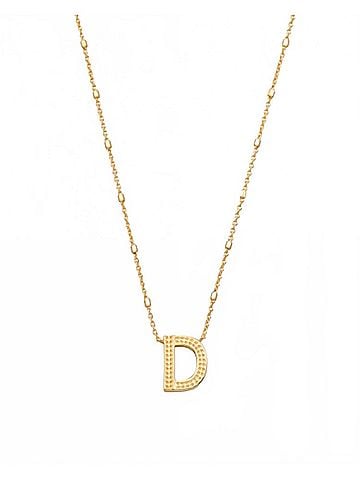 Kendra Scott Women's Letter D Pendant Necklace in Gold Metal (view 1)