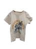 Tiny Whales Graphic White Kid's Cowabunga Tee in Cream Size 12 - photo 1