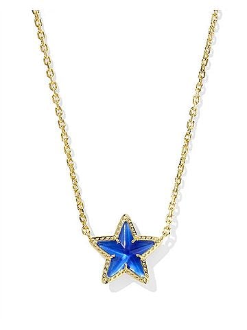 Kendra Scott Women's Cassidy Short Pendant Necklace in Gold Cobalt Illusion (view 1)