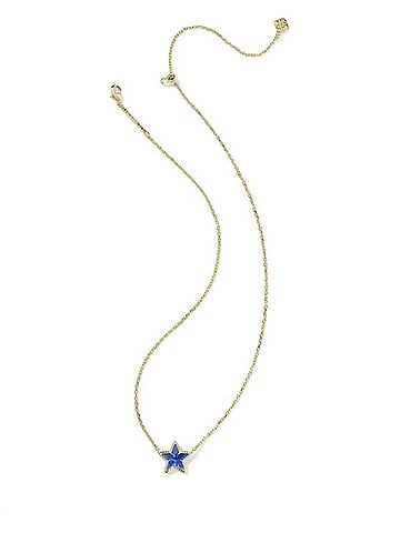 Kendra Scott Women's Cassidy Short Pendant Necklace in Gold Cobalt Illusion (view 2)
