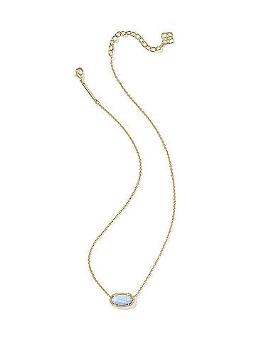 Kendra Scott Women's Signature Necklace With Elisa Pendant in Gold - Variegated Light Blue (view 2)