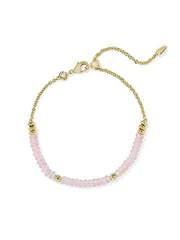 Kendra Scott Women's Deliah Delicate Chain Bracelet in Rose Quartz (view 1)
