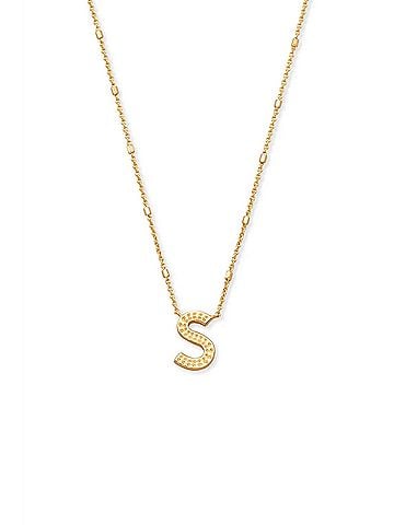 Kendra Scott Women's Letter S Pendant Necklace in Gold Metal (view 1)