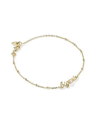 Kendra Scott Women's Big Sis Delicate Chain Bracelet in Gold (view 1)