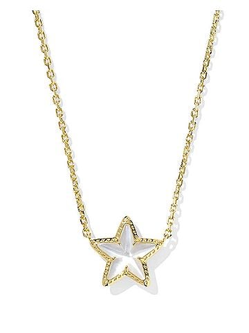 Kendra Scott Women's Cassidy Short Pendant Necklace in Gold Ivory Mother Of Pearl (view 1)