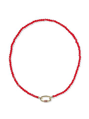 Kendra Scott Women's Emery Beaded Strand Necklace in Red Glass (view 1)
