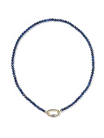 Kendra Scott Women's Emery Beaded Strand Necklace in Blue Lapis (view 2)
