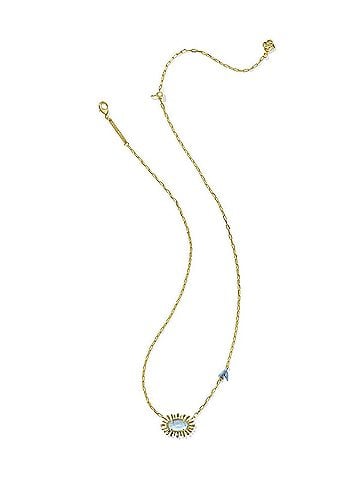 Kendra Scott Women's Elisa Bird Short Pendant Necklace in Sky Blue (view 2)