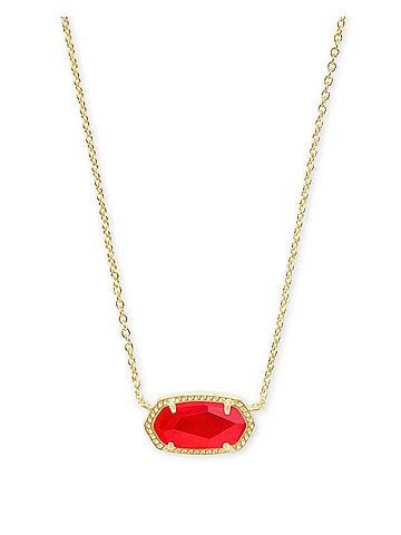 Kendra Scott Women's Elisa Pendant Necklace in Red Illusion (view 1)
