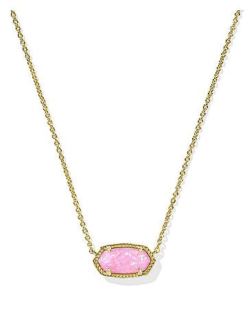 Kendra Scott Women's Elisa Pendant Necklace in Carnation Lab Grown Opal (view 1)