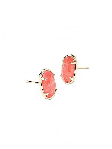 Kendra Scott Women's Grayson Stone Stud Earrings in Papaya Iridescent Mother-Of-Pearl (view 1)