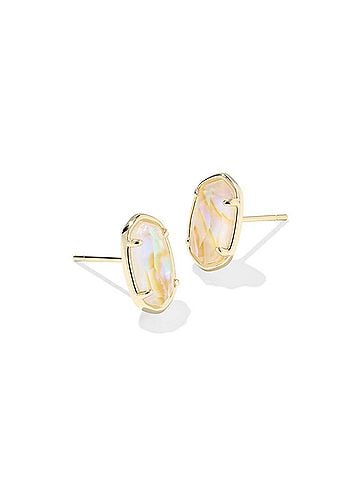 Kendra Scott Women's Grayson Stone Stud Earrings in Iridescent Abalone (view 1)