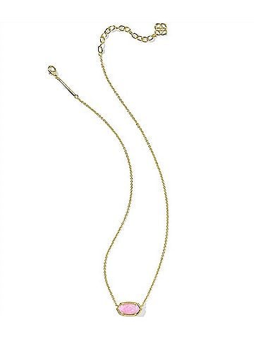 Kendra Scott Women's Elisa Pendant Necklace in Carnation Lab Grown Opal (view 2)