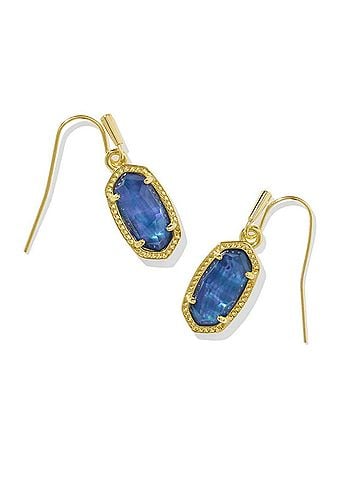 Kendra Scott Women's Lee Drop Earrings in Navy Abalone (view 1)