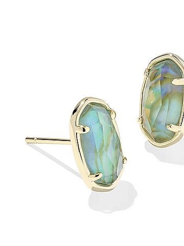 Kendra Scott Women's Grayson Stone Stud Earrings in Deep Aqua Illusion (view 2)