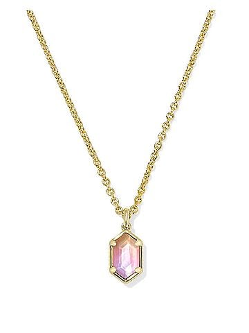 Kendra Scott Women's Hallie Short Pendant Necklace in Sunrise Watercolor Illusion (view 1)