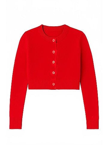 Katie J NYC Girls Piper Cardigan in Red (view 1)