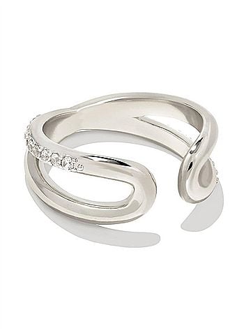 Kendra Scott Women's Annie Infinity Ring in Silver Clear Crystal (view 2)