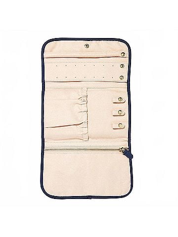 Stoney Clover Lane Women's Jewelry Roll Organizer in Navy (view 2)
